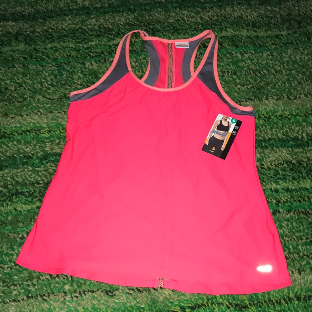 Neon Pink Racerback Performance Tank Top